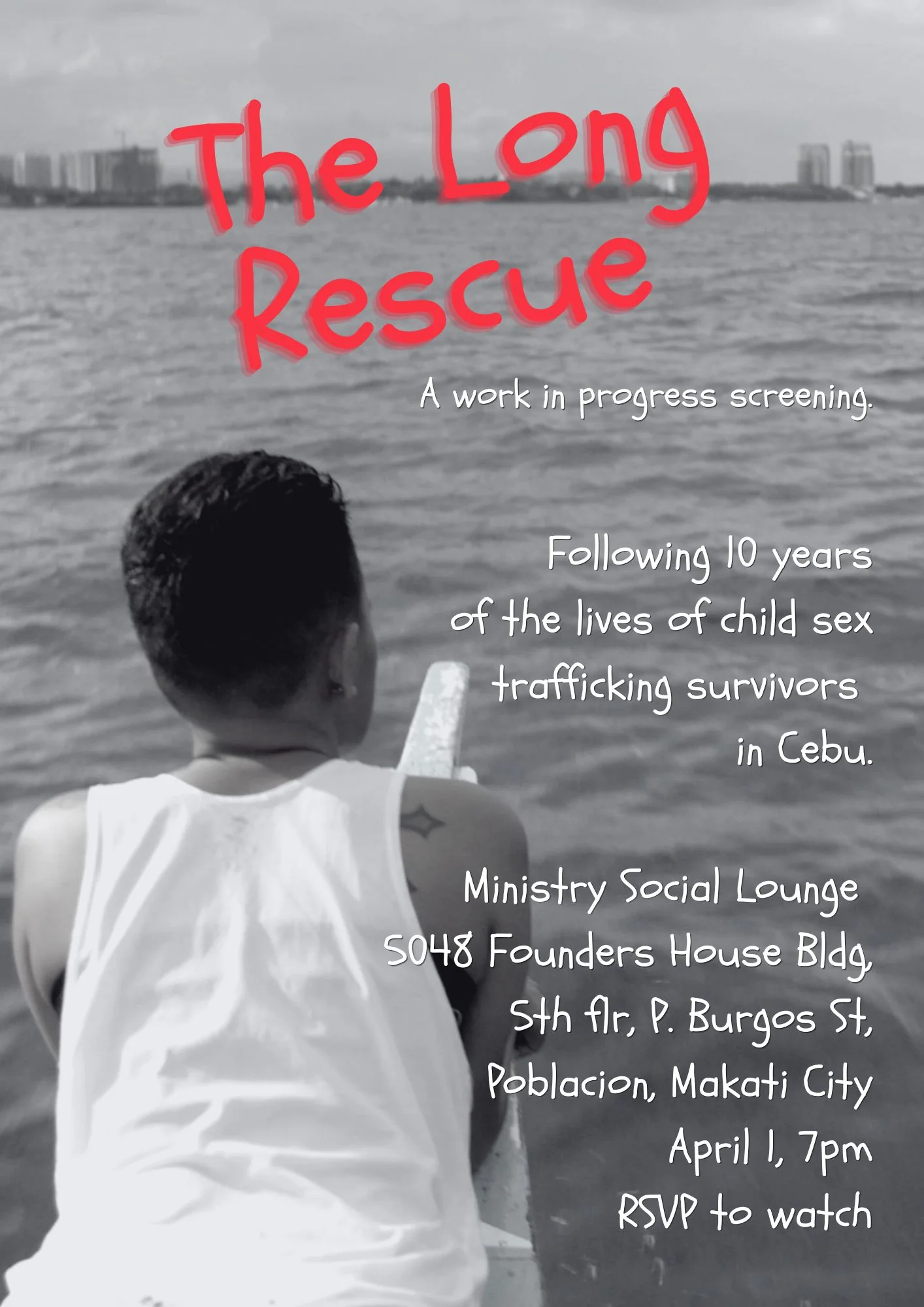 The Long Rescue work-in-progress screening poster