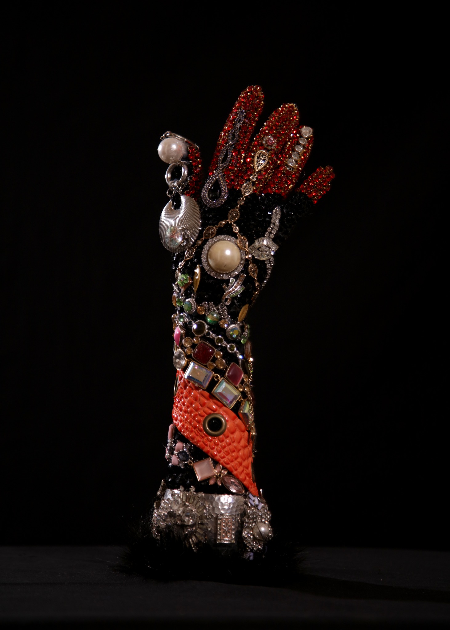 The Performer sculptural hand detail